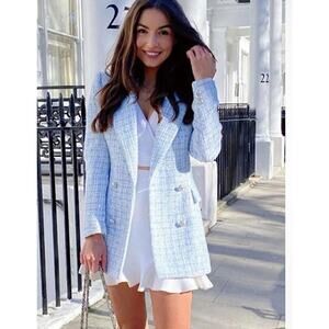 NWT FRESH TWIST L TWEED BLAZER JACKET “CHANEL VIBES”